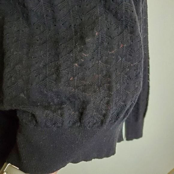 Maje Motif sweater in chevron knit black - Picture 5 of 13